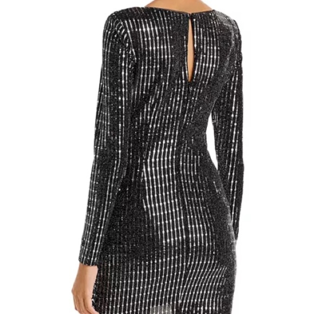 Elegant Black Sequin Dress Size: 0 NWT - Picture 3 of 7